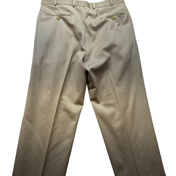 Brooks Brothers Mens Pleated Wool Dress Pants Size 36x26 Beige Tan - Picture 11 of 12
